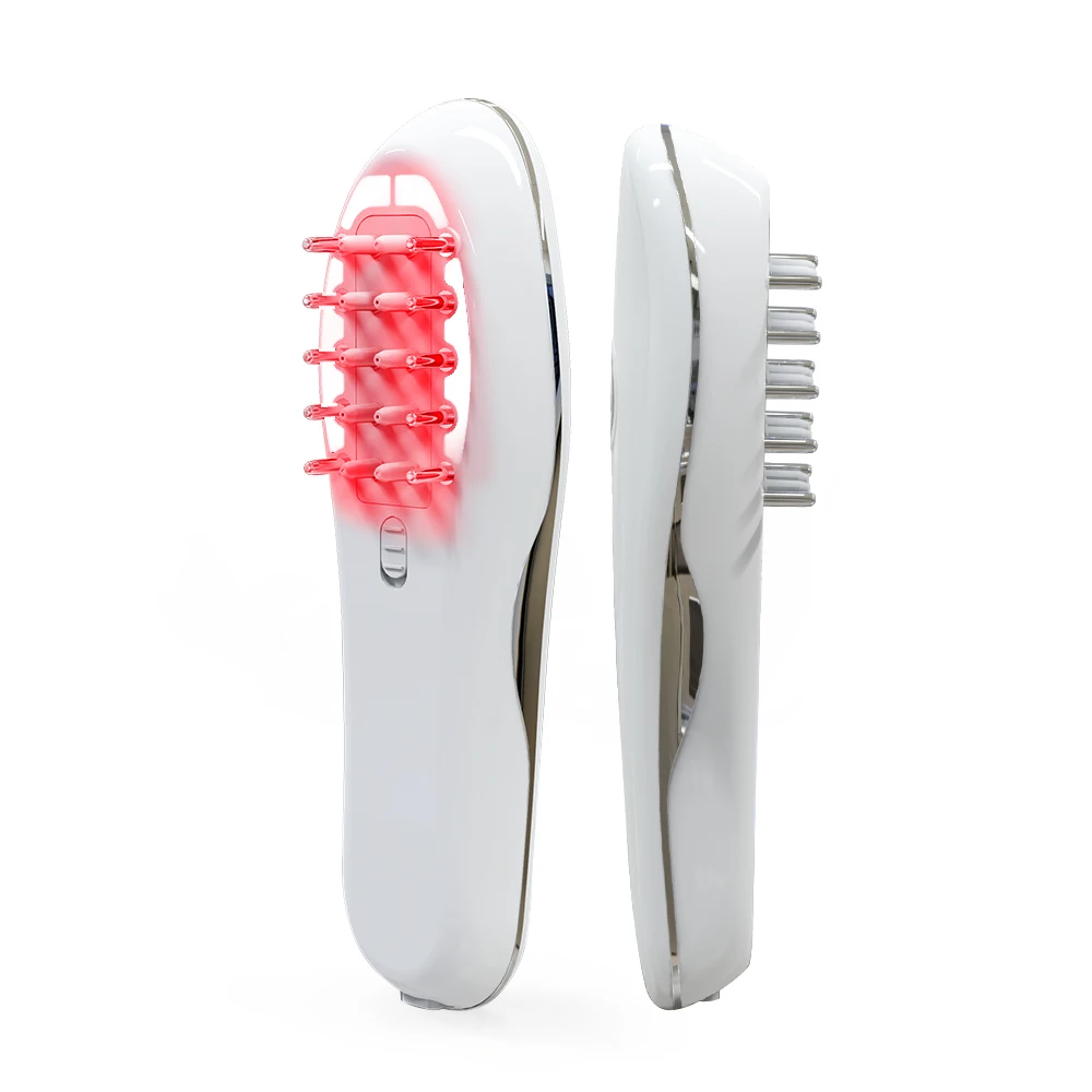 new ems rf red light electric anti hair loss scalp massage anion nourishing hair regrowth brush laser hair growth comb