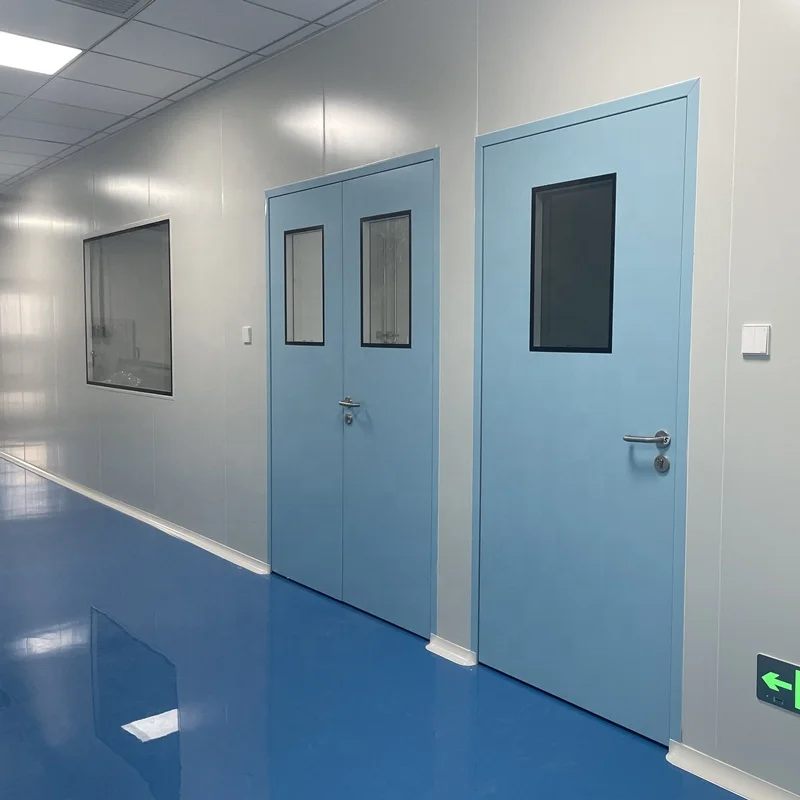Pharmaceutical Factory Steel Door Airtight Swing Open Clean Room Doors