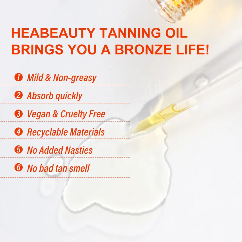 200ML Tanning Oil Natural Ingredient Absorb Quickly b.tan Instant Tanning Oil