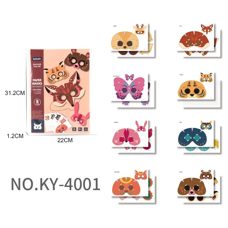 3d animal Fun Baby Puzzle Origami Folded Paper Cut Diy Children paper-cut Handmade Papers Crafts Set Origami Toys game