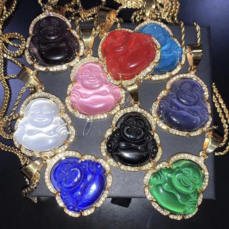 Лидер продаж, ювелирные изделия, позолоченный кулон из нержавеющей стали, ожерелье Будды, ювелирные изделия для женщин