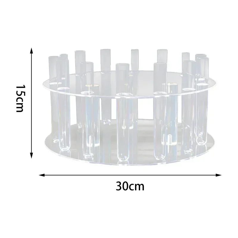 Acrylic Cake Display Board Round Stand 30cm Wedding Centerpiece Table Decoration Party DIY Flower Crown Dessert Trays Tools