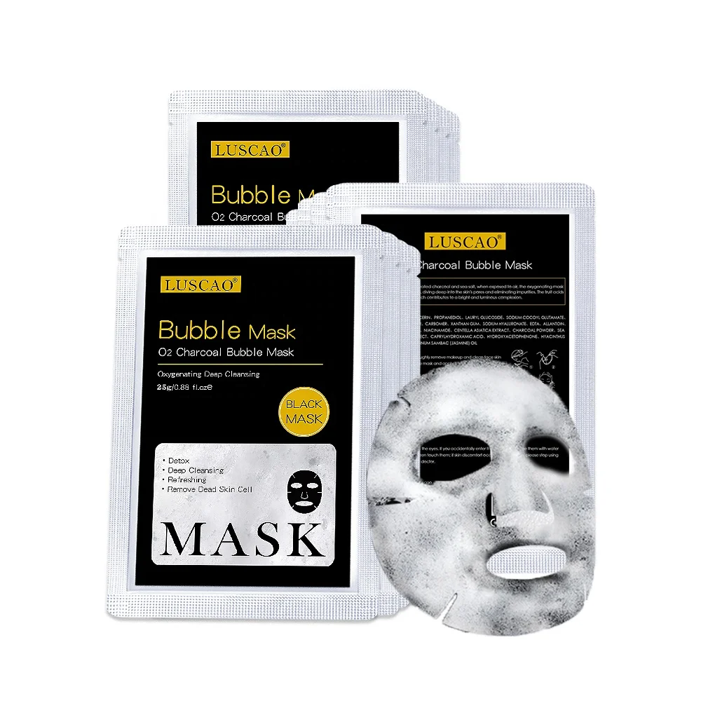 Deep Cleansing Pore Purifying Blackheads Removal Luscao O2 Oxygen Carbonated Bubble Mask