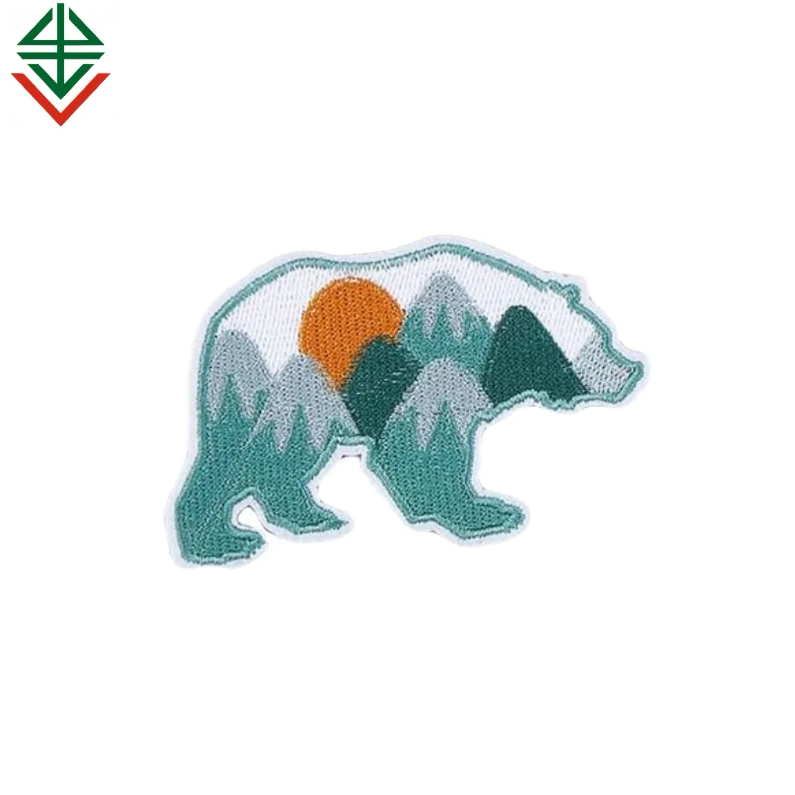 Factory Custom Wholesale Polar Bear Patch Embroidered Landscape Designer Embroidery Patches
