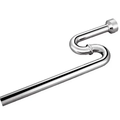 High Quality Bathroom Accessories Bath Waste Bend Down Urinal Drain Pipe S Shape Basin Waste Pipe