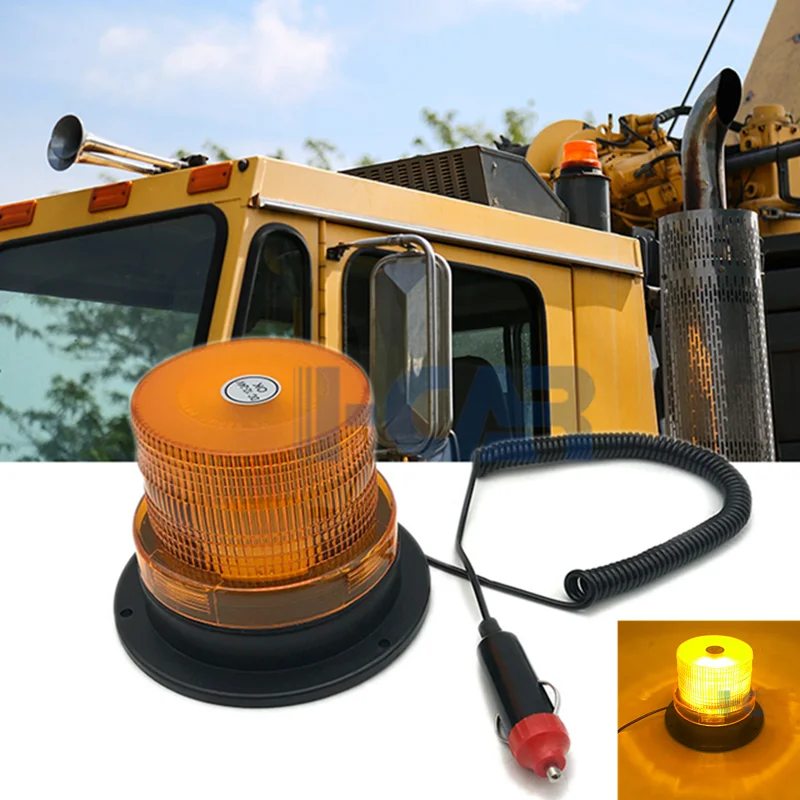 Excavator Truck Forklift Magnetic 12v 24v Emergency Rotating Strobe Flash LED Beacon Lights