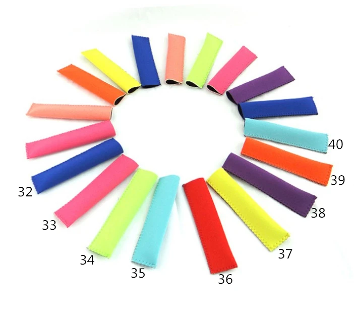 Personalized Portable Neoprene  Pop Sleeves Popsicle Bag Holder Ice Popsicle Bag Ice Popsicle Sleeve Colorful Ice Pole Holder