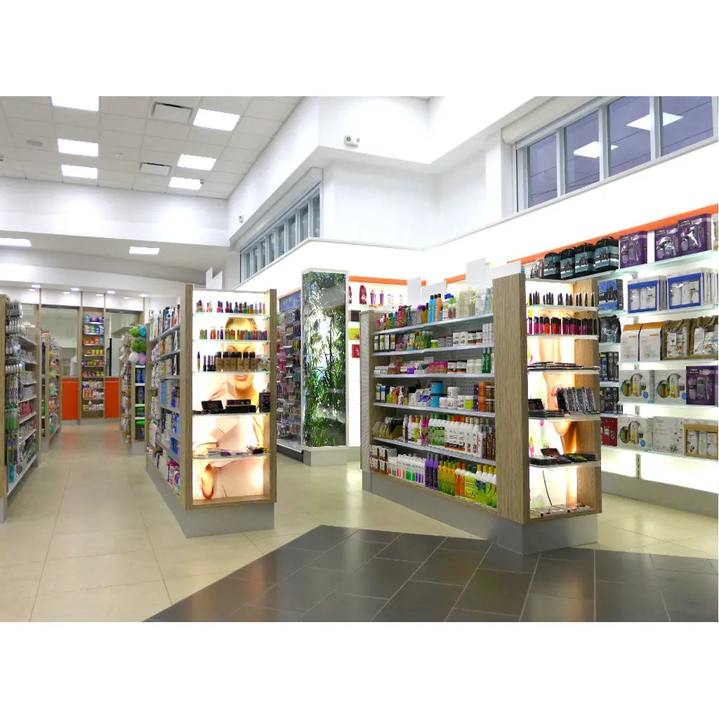 Medical Store Furniture Production Showcase Rack Custom Pharmacy drug display cabinet Customizable Pharmacy drug display rack