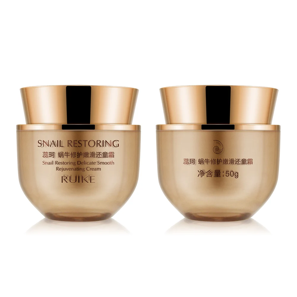 Private label silk brightening nourishing snail repair cream skin smooth anti-wrinkle collagen face cream