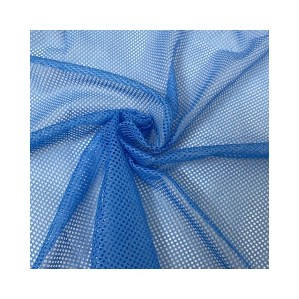 Ready To Ship Warp Knitting Polyester   Hexagon Mesh  Net Fabric For Bag For School Uniform Lining