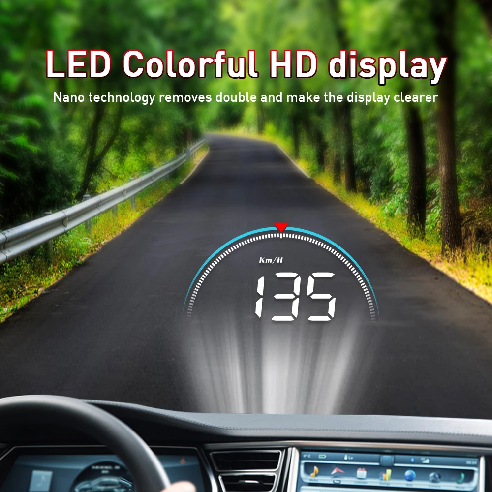 Hot Sale Hud M8 3.5 Inch Obd Diagnostic Tool Gps Speedometer Odometer Car Window Projector Car Heads Up Display