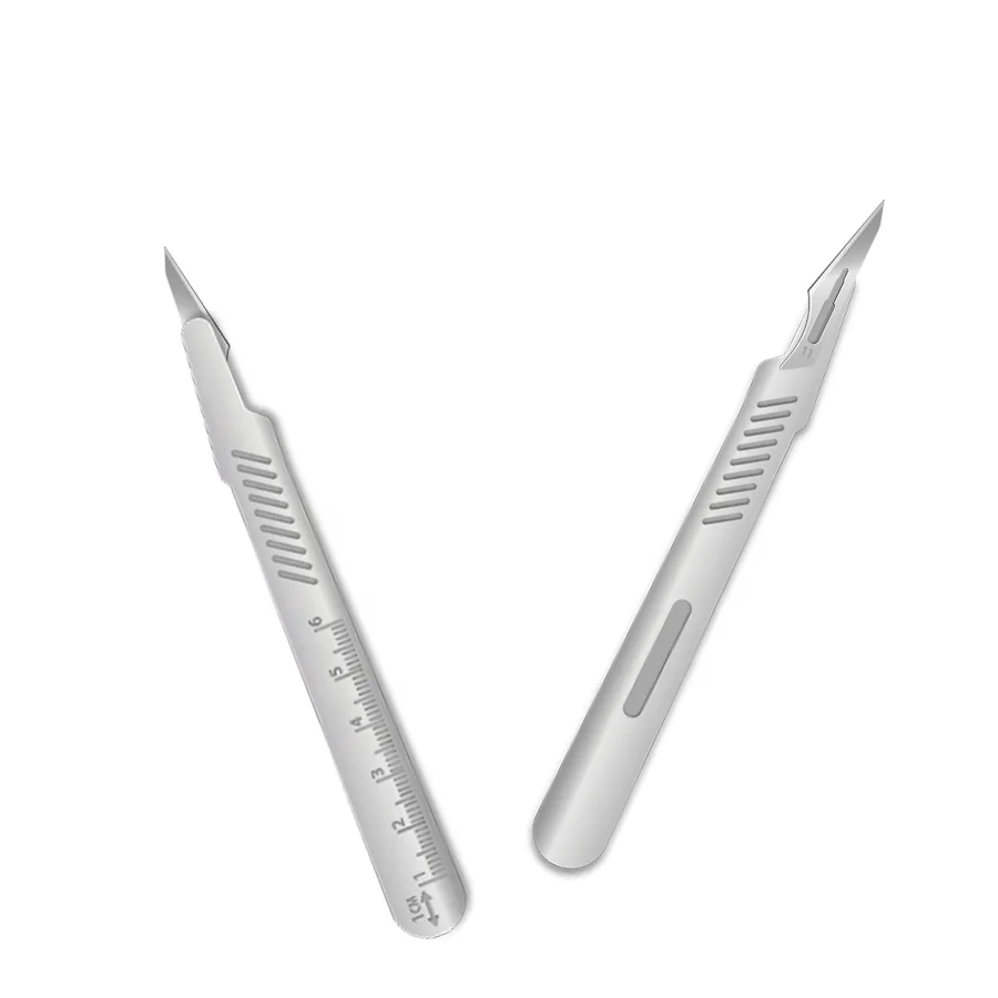 Sterilized Disposable Stainless/Carbon Steel 11 Surgical Scalpel Blade 11 With Plastic Handles Knife