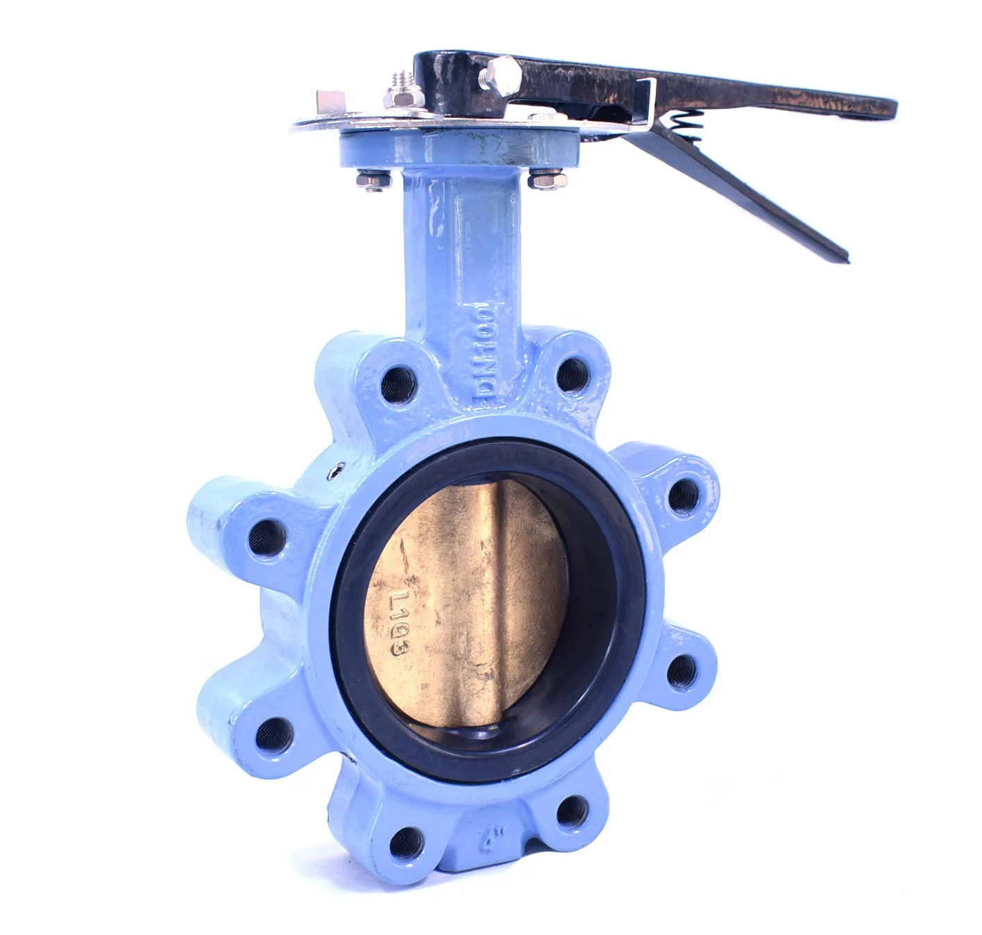 Ebro Seat Concentric Lever Wafer Pneumatic Actuator DN100 PN16 With Gearbox Demco Water Check Butterfly Valve Supplier