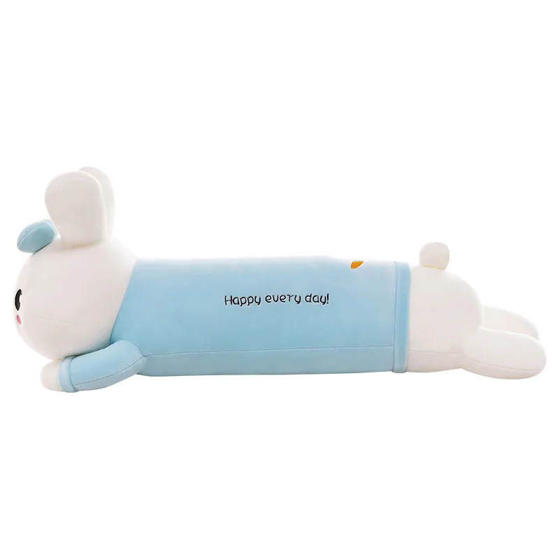 Cute rabbit plush toy doll  sleeping long strip pillow custom doll pillow