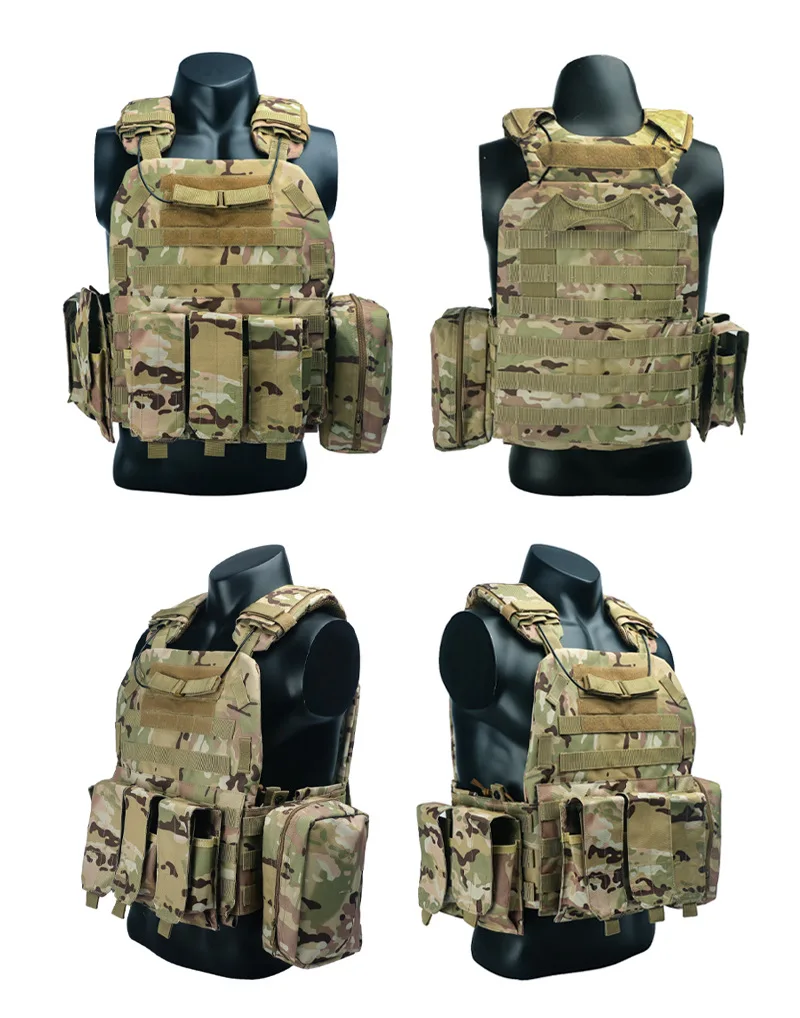 Tactical Vest Combat Training Adjustable Modular Paintball Safety Vest