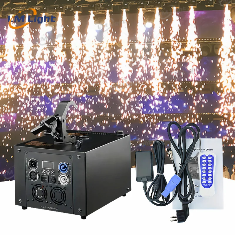Remote DMX control fireworks waterfall cold spark fountain machine Hang upside down cold spark machine for DJ wedding party