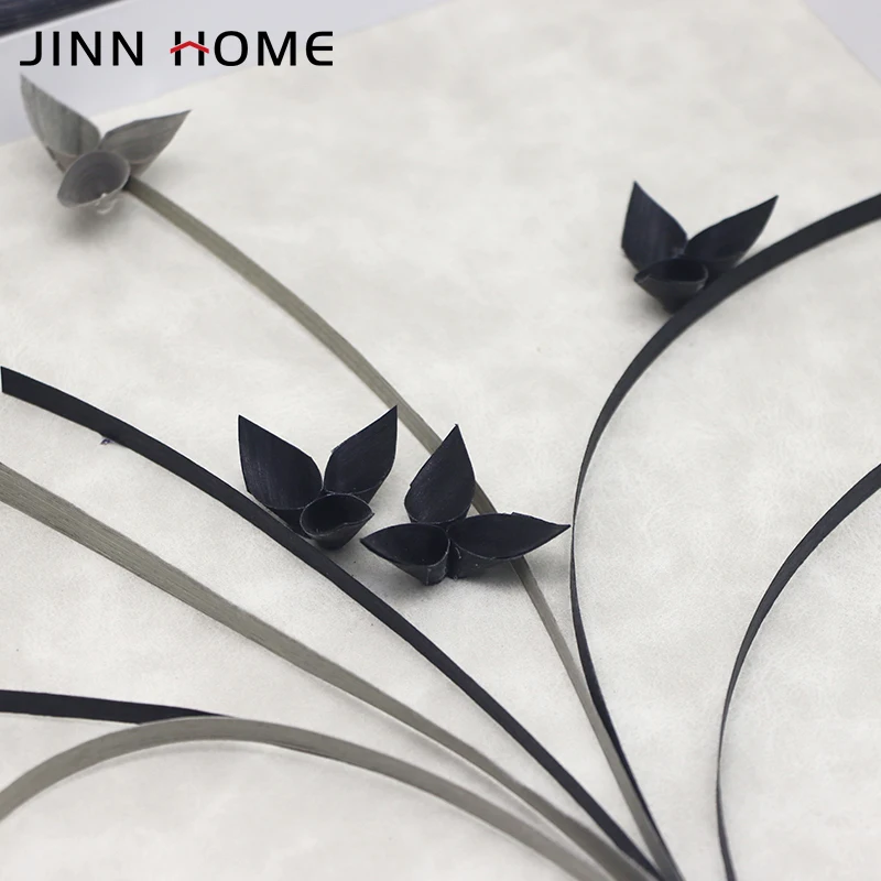 Black Frame Box 8x10in Shadow Box With Fancy Paper Background and Handmade crafts Flower Art For Wall Decor