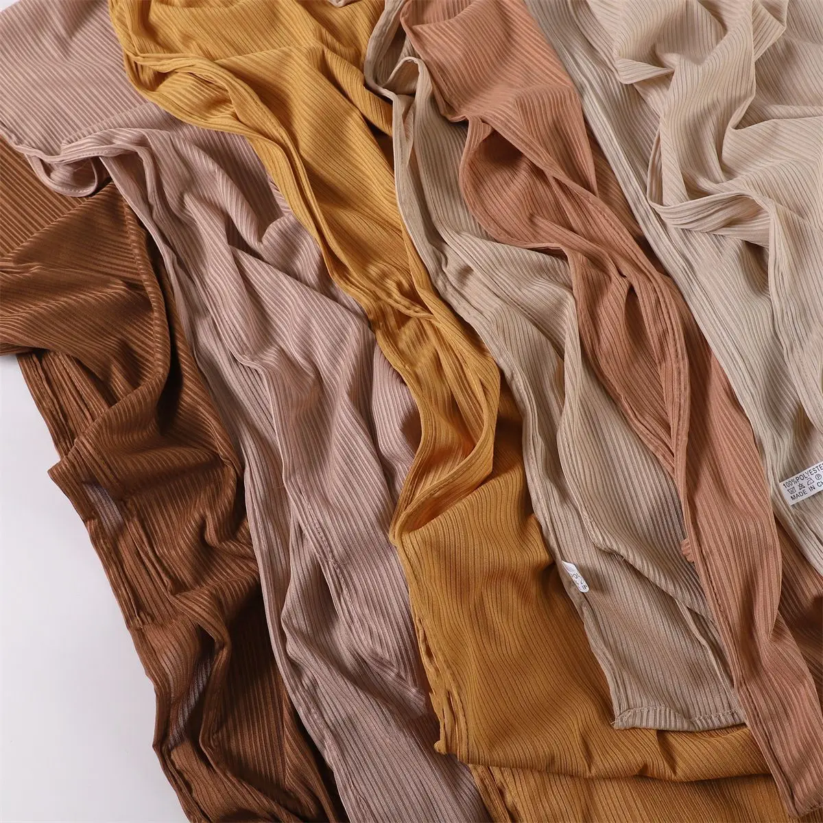 Женский эластичный однотонный шарф