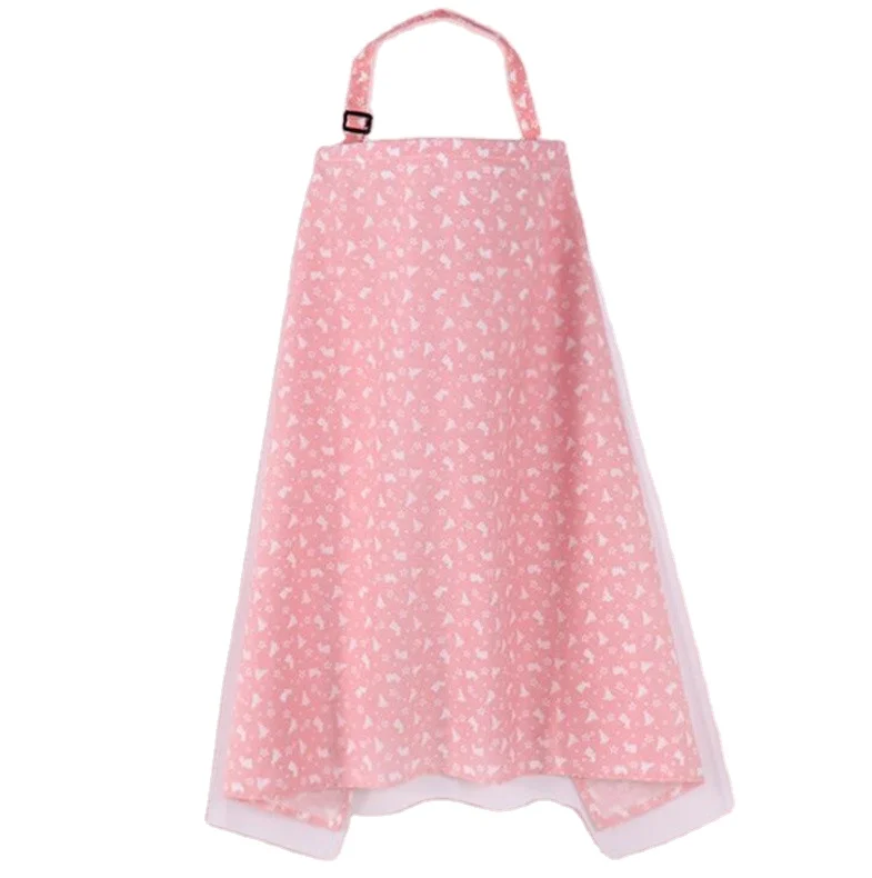 2 layers multifunctional cotton baby nursing cover car seat canopy