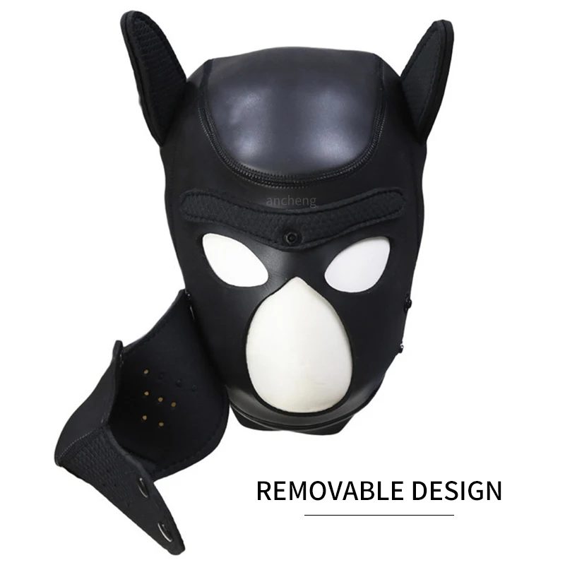 Bondage Dog Mask Erotic BDSM Dog Hood Restraint Halloween Head Hood Sex Toy for Men Women Couple Cosplay
