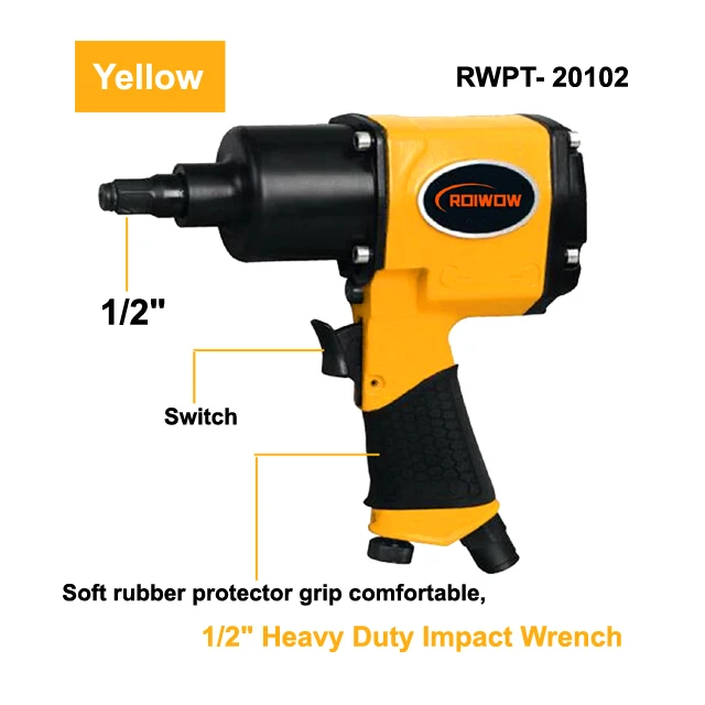 Профессиональный пневматический гайковерт 1/2 дюйма с высоким крутящим моментом, пневматический гайковерт 1/2 дюйма с двойным молотком, ударный гайковерт