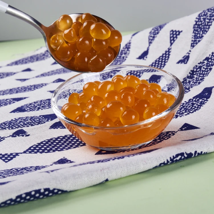 
Hangfan Best Selling Juice Ball Orange Popping Boba Bubble Tea Ingredients 