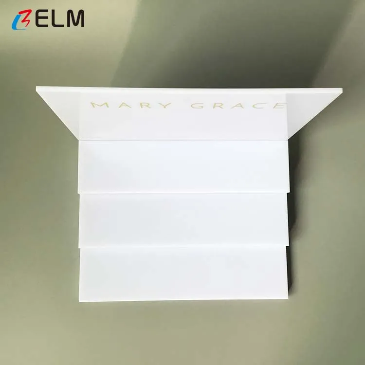 Custom cream lipsticks acrylic white display stand 3 tiered counter top