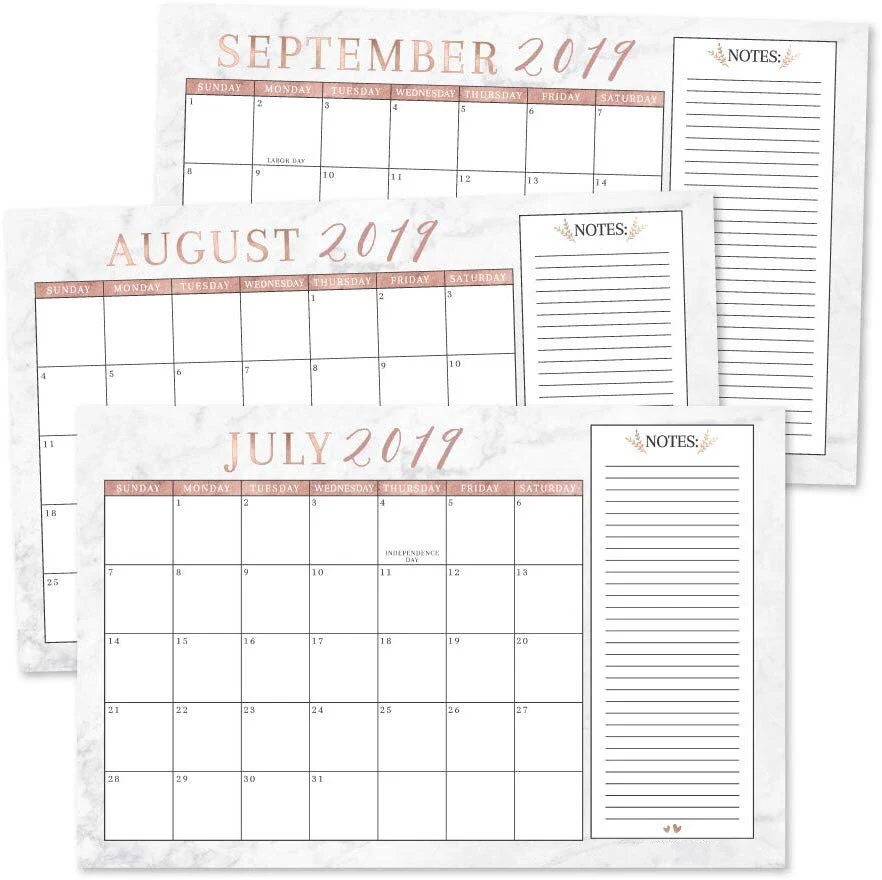 Customize Desk Calendar 2022 Wall Calendar Planner 18 Month Academic Notepad