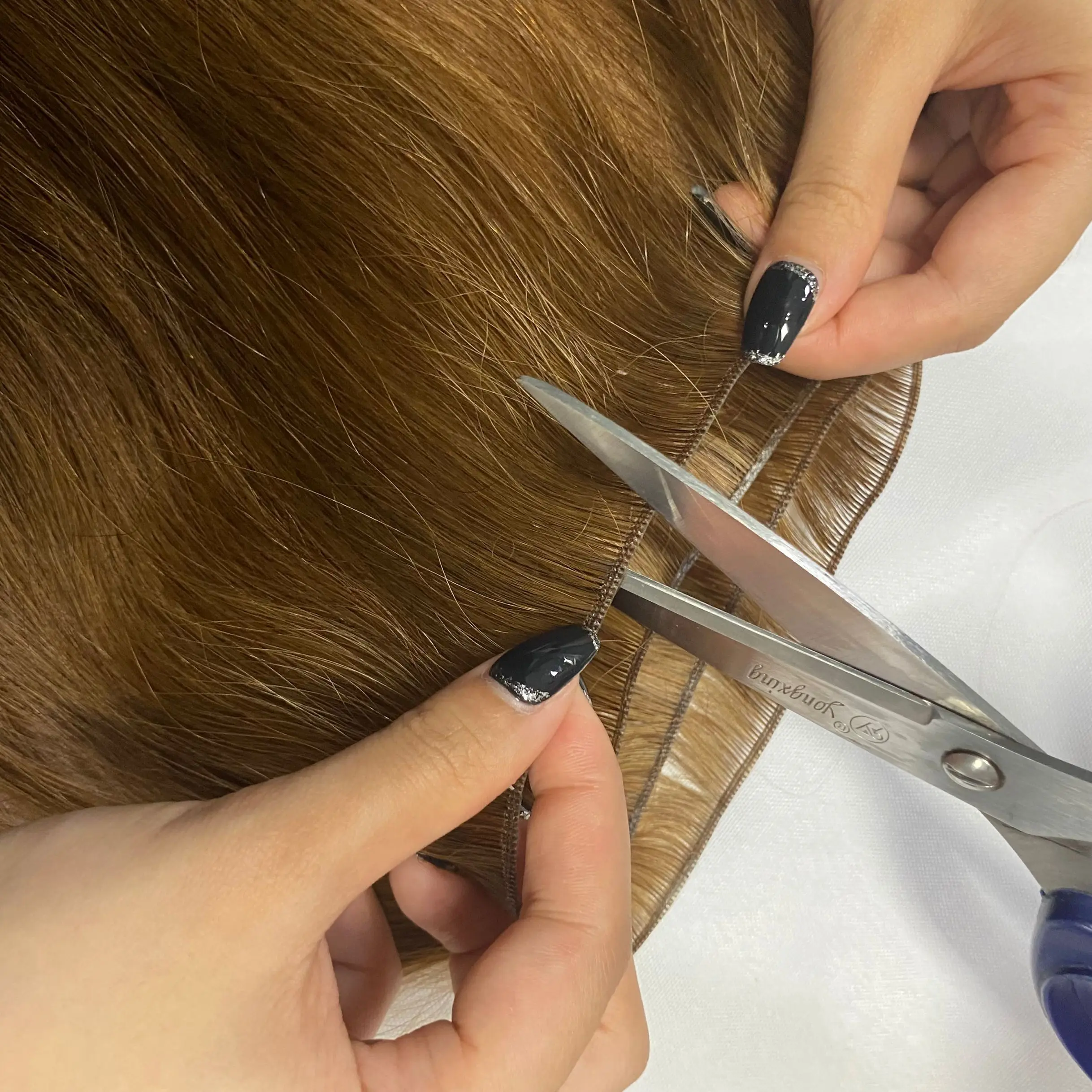 New Design Genius Weft Double Drawn Russian Hair Seamless Can Be Cut Remy Hair Genius Weft Extension