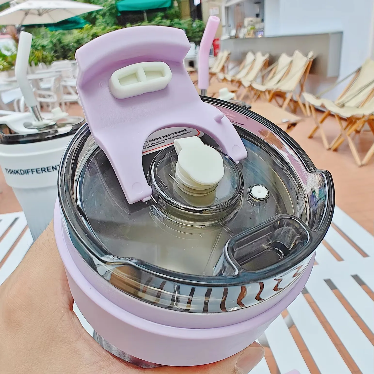 304  Big Capacity Thermos Cup High-value Straw Cup with Handle Stainless Steel Cooling Office Water Cup