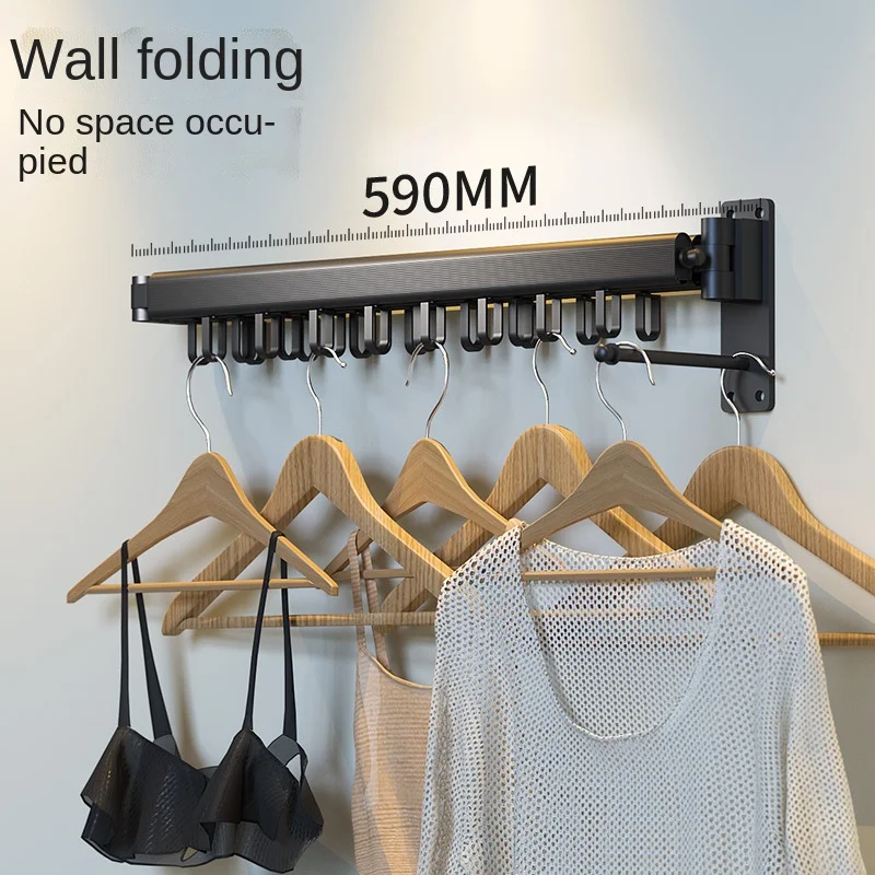 Складная настенная Выдвижная телескопическая сушилка для одежды из нержавеющей стали для балкона