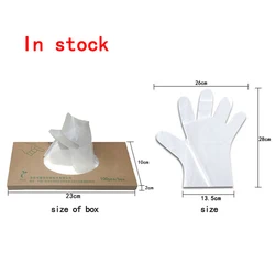 In Stock 100PCS/Bag biodegradable Plastic free Manufacturing cornstarch Disposable Gloves Made In China