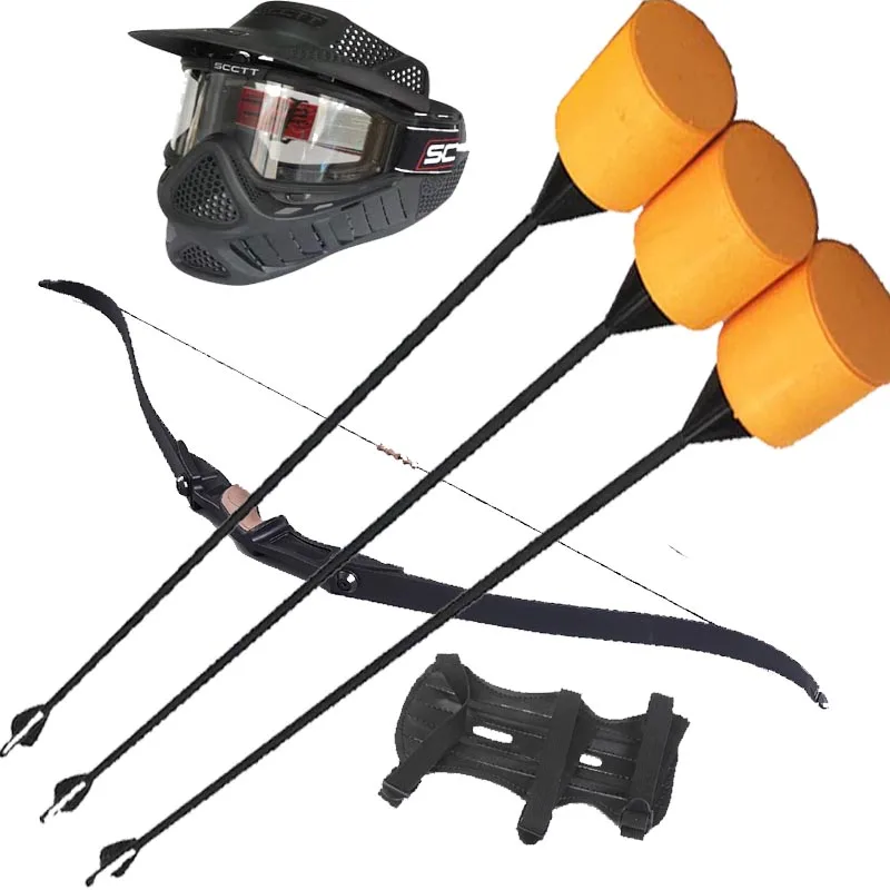 Best price archery kit tag set including 1 bow+5arrow+1mask+1arm guard