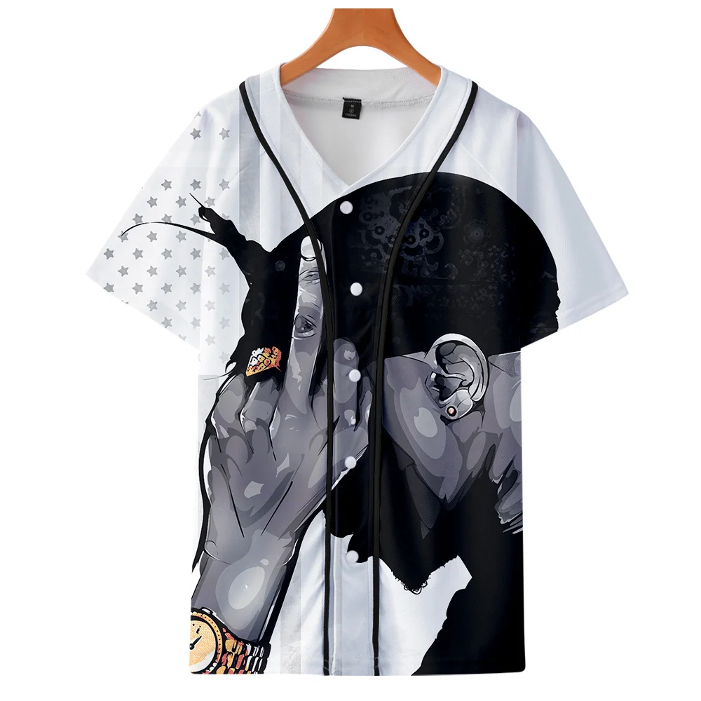 Custom Printing 3D Print Baseball T Shirts Mens Sublimation Streetwear Hip Hop Baseball jersey