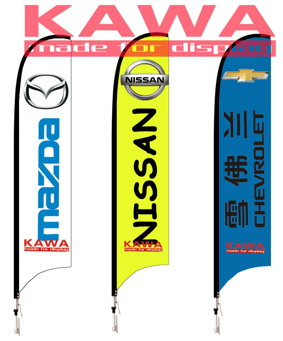 12ft Advertising Custom Flying Beach Flag Banner Knife Flags Beach flags