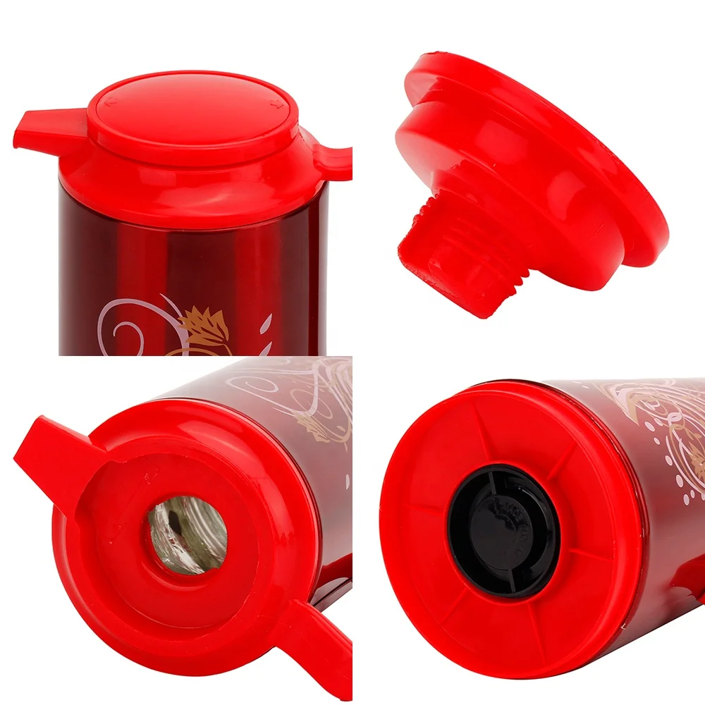 WUJO 24hr Bangladesh India Yemen Hot Water Tea Arab Vacuum Insulated Arabic Thermos / Thermos Flask with Glass Refill