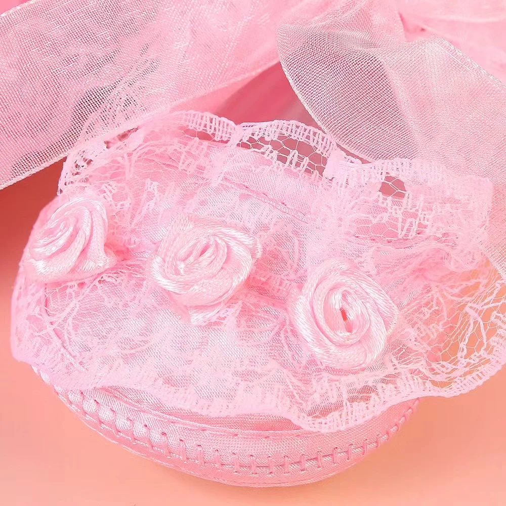 Princess Lace Flower Infant Baby Girl Shoes New Born New Born Crib Shoes 6-12 Month Baby Girl Dress Shoes