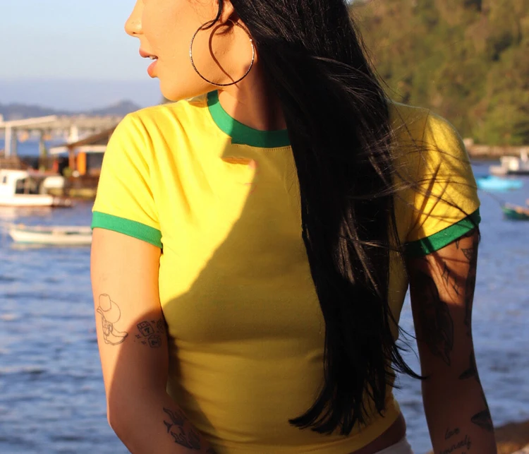 Women Clothes Short Sleeve T-Shirt y2k Crop Tops Letter Print Vintage Women Casual Baby Tee Streetwear Sexy Crop Tops