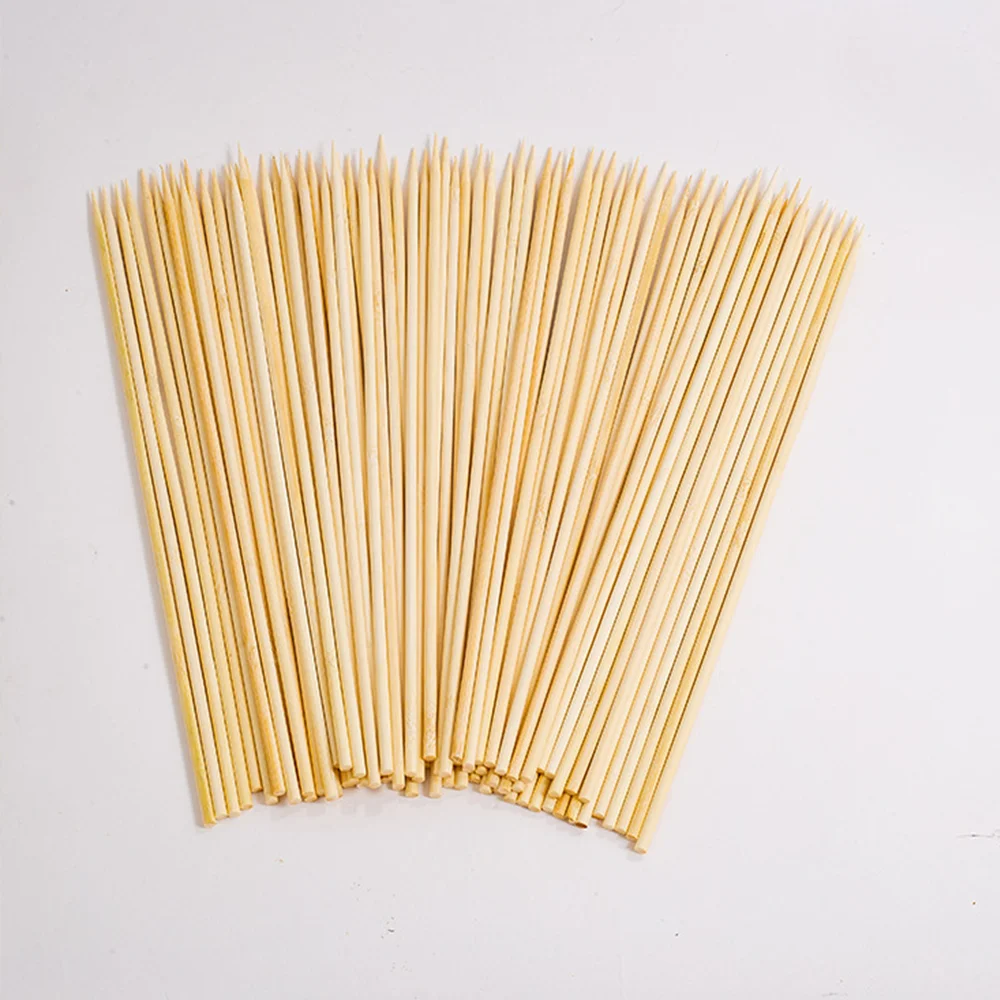 High Quality Eco Friendly Barbecue Round Disposable Skewer 2.5mm 25cm BBQ Bamboo Stick on Grill