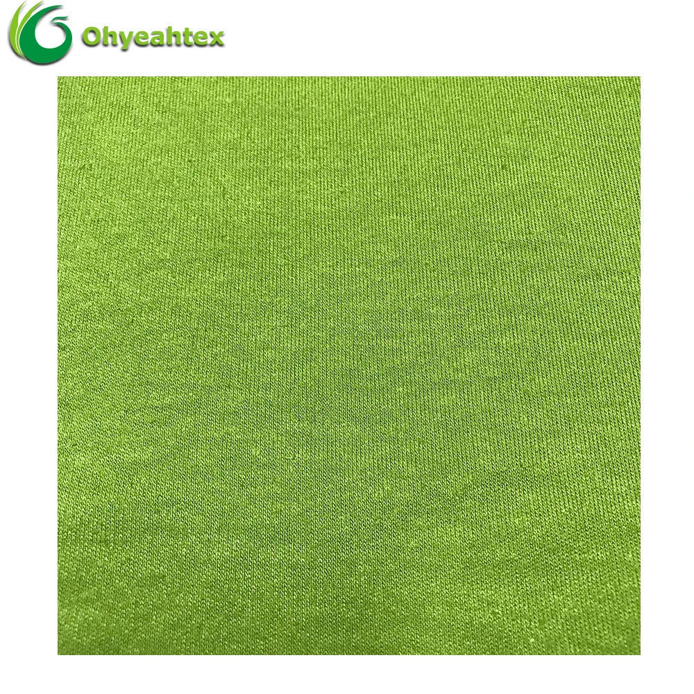 OEKO-TEX STANDARD 100 Sustainable Bamboo Hemp Interlock Fabric For Clothing