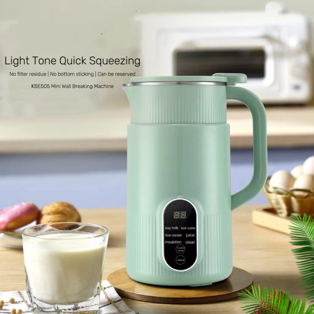 Automatic Soybean Milk Machine 8 Modes Green-Delayed Start Heat Preservation Boiling Water Features Homemade Almonds Oats Milk