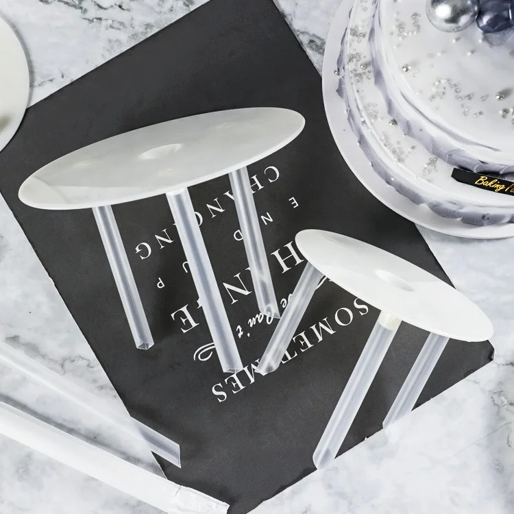 factory hot selling 6-12 inch multi layer cake stands non stick round cake spacer leaf and flower cake stand for Wedding Party