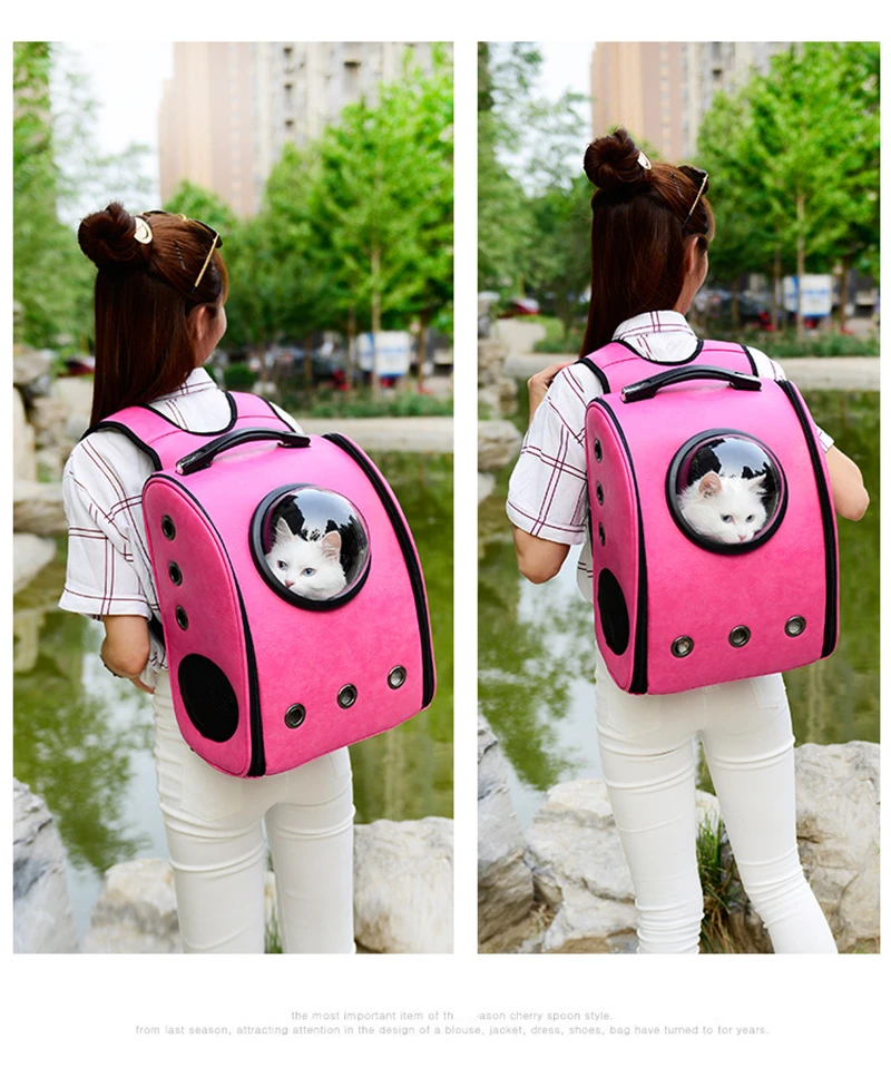 Pet breathable Backpack Carriers for Cats Dog Carrier Backpack bag for Travel