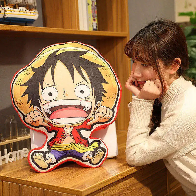 9 Styles 30CM Plush Pillow Anime Luffy Zoro Nami Soft Comfortable Back Cushion Home Decor Gifts Anime Stuffed Toy