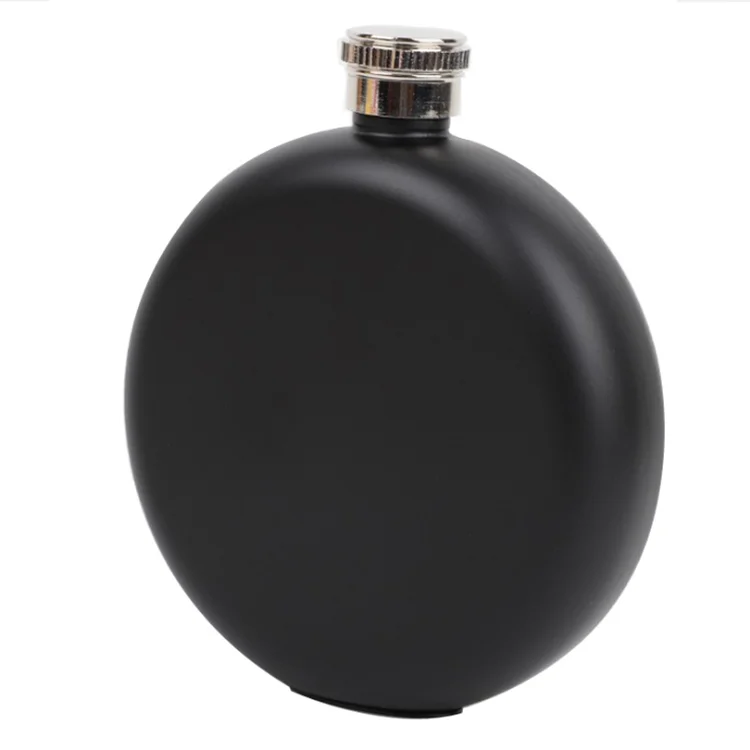 2021 New Design Single Wall Stainless Steel Round Wine Flask Bottle