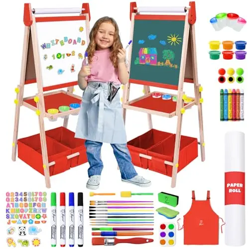 Hot sale dry erase children easel magic kids painting writing magnetic white board stand drawing Toys