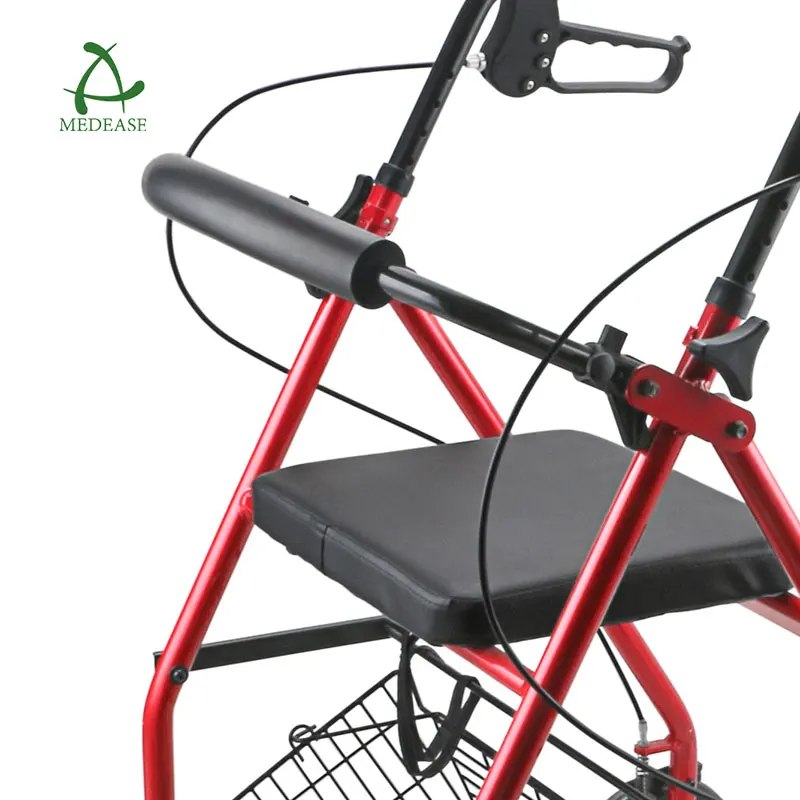 High Quality Aluminum Rollator Walker Folding 4 Wheeled Aluminum Walker Rollator