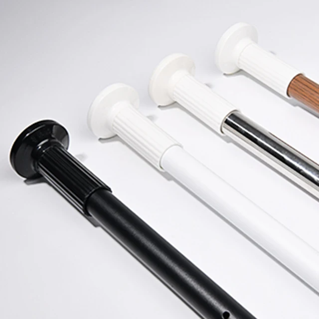 Plastic Steel bathroom curtain with rod 16mm curtain pole Curtain Pole Track With Accessories