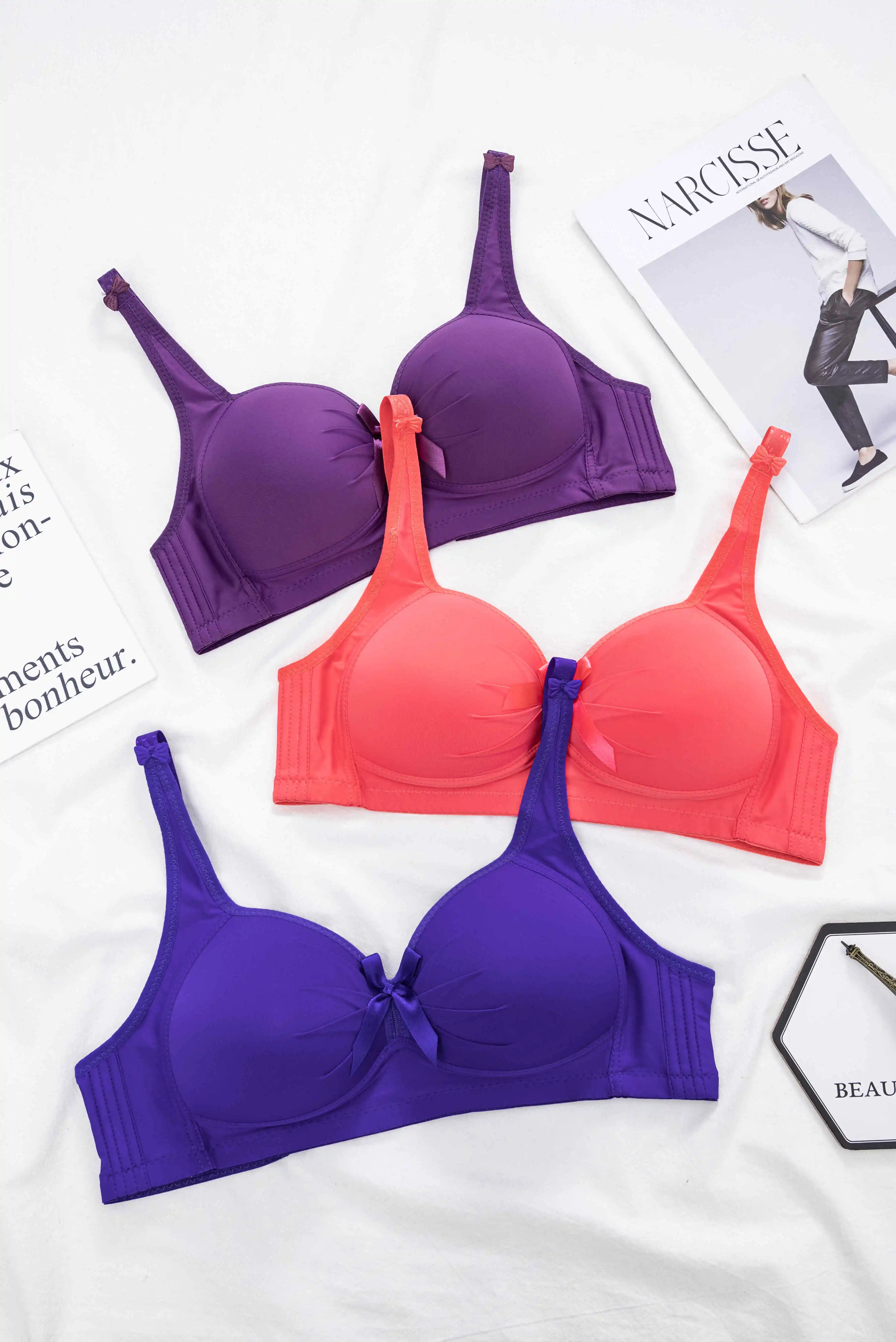 2021 Ladies Underwear Under Garments Stylish Soft Padded Plus Size Push Up Seamless Bra