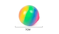 Novelty & Gag Toys TPR Rainbow flour ball elastic tension soft rubber ball  Adults and children alike decompression pinch